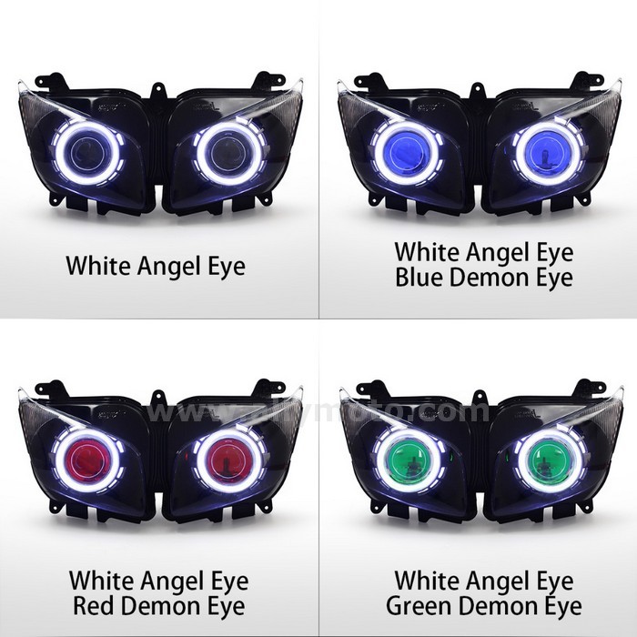 063 Angel Blue Demon Eyes Headlight Yamaha Fz1 Fz1S 2006-15-4
